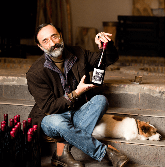 Happy man with Georgian wine